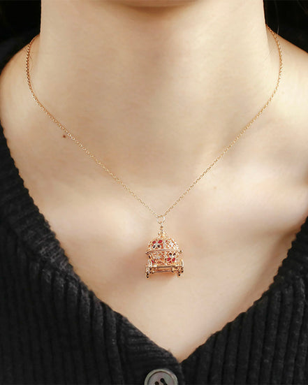 Gold Pumpkin Carriage Pendant