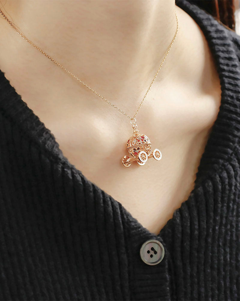 Gold Pumpkin Carriage Pendant