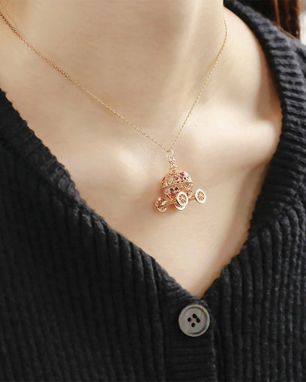 Gold Pumpkin Carriage Pendant