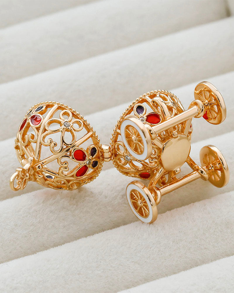 Gold Pumpkin Carriage Pendant