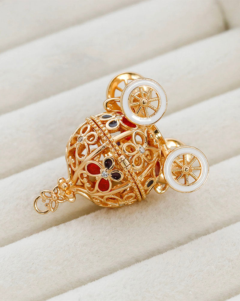 Gold Pumpkin Carriage Pendant