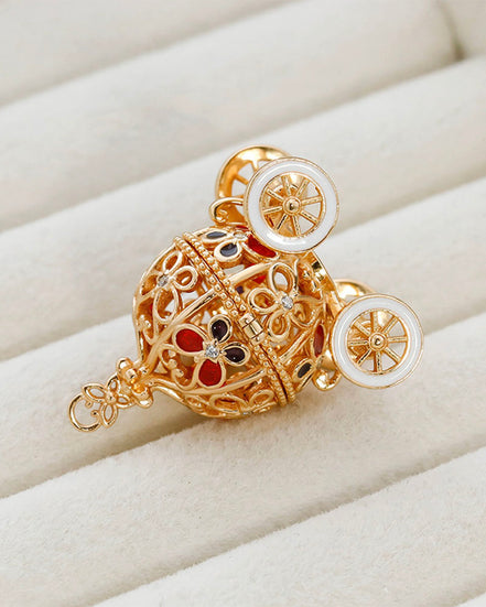 Gold Pumpkin Carriage Pendant