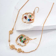 Golden Bloom Floral Necklace