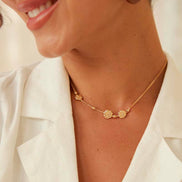 Golden Bloom Floral Necklace