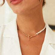 Whispering Waves Pearl Necklace