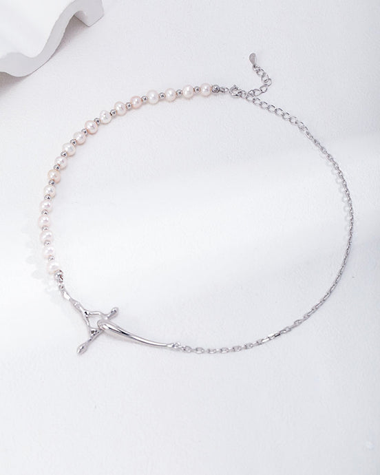 Whispering Waves Pearl Necklace