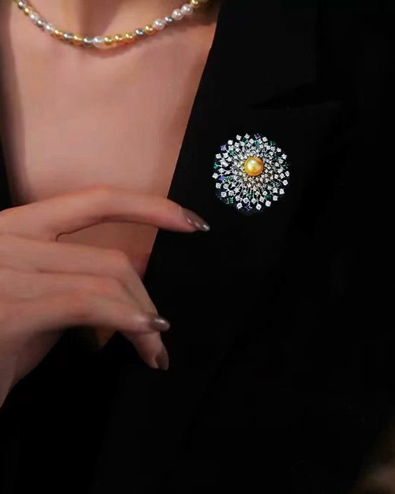 Golden Radiance Brooch