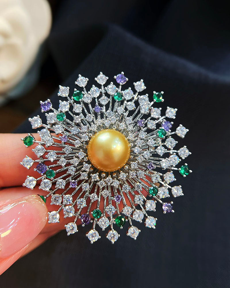Golden Radiance Brooch