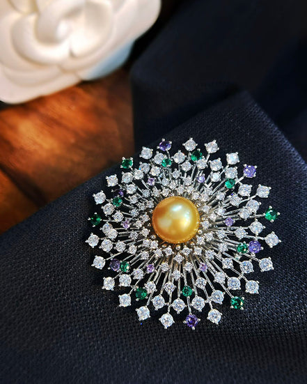 Golden Radiance Brooch