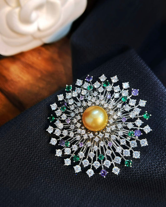 Golden Radiance Brooch