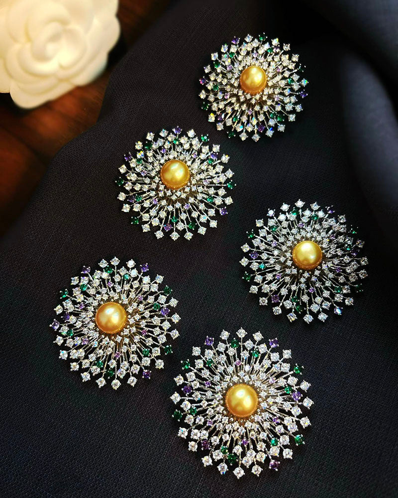 Golden Radiance Brooch