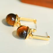 Golden Tiger's Eye Drop Earrings