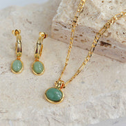 Green Aventurine Pendant Earrings