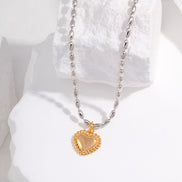 Golden Pulse Heart Necklace