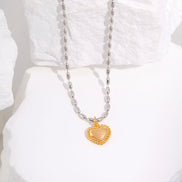 Golden Pulse Heart Necklace