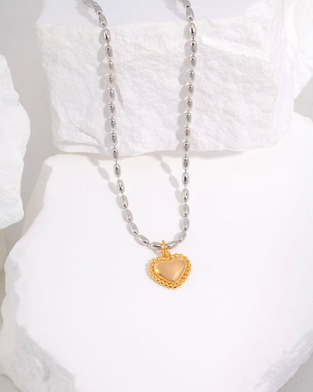 Golden Pulse Heart Necklace