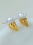Icecream Pendant Pearl Earrings