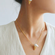 Icecream Pendant Pearl Earrings