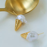 Icecream Pendant Pearl Earrings