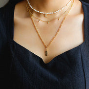 Initial Pendant Pearl Necklace