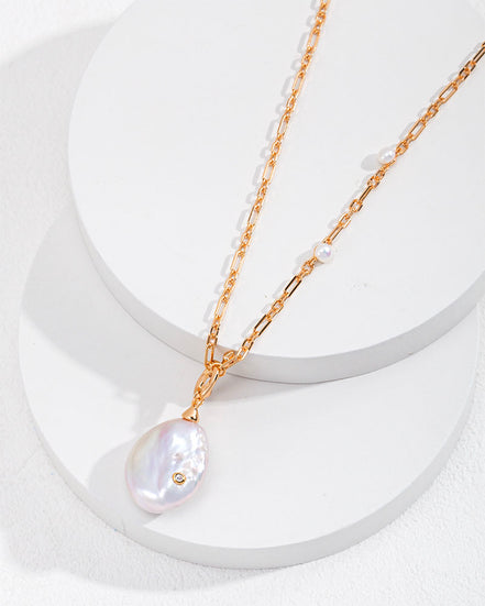 Baroque Pearl Pendant Necklace