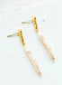 Long Baroque Pearl Bar Earrings