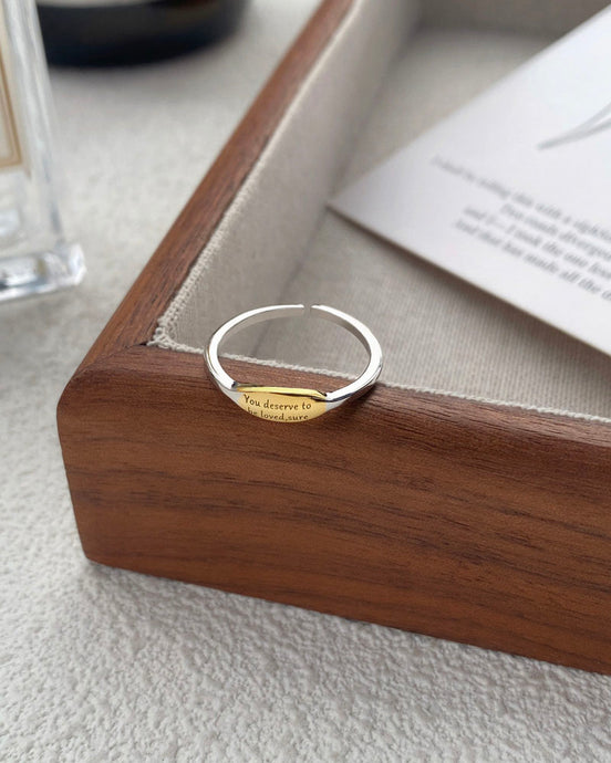 Loved, Always Engraved Ring