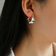 Lustrous Arc Hoop Earrings