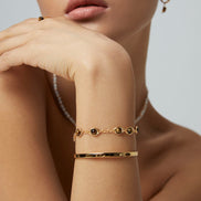 Magma Gemstone Charm Bracelet