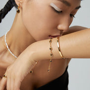 Magma Gemstone Charm Bracelet