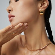 Molten Chunk Open Ring