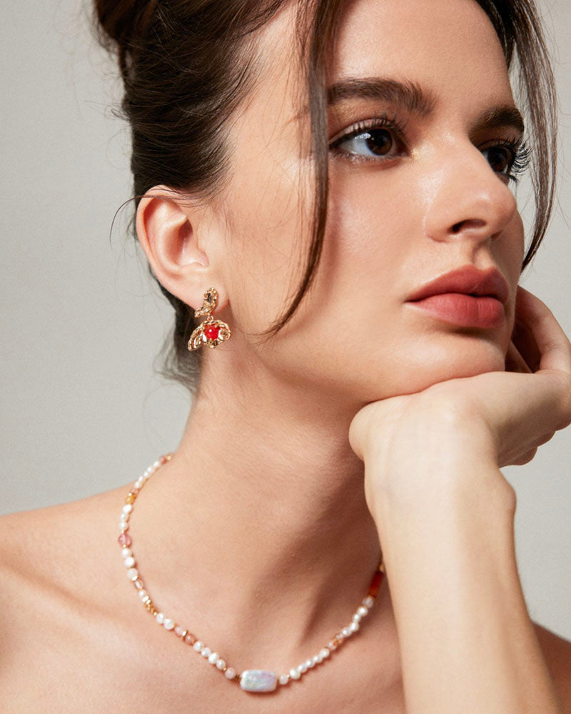 Molten Ember Agate Earrings