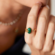 Molten Malachite Ring