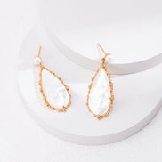 Molten Shell Drop Charm Earrings