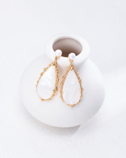 Molten Shell Drop Charm Earrings