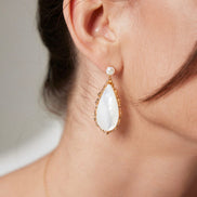 Molten Shell Drop Charm Earrings