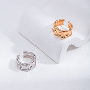 Molten Chunk Open Ring