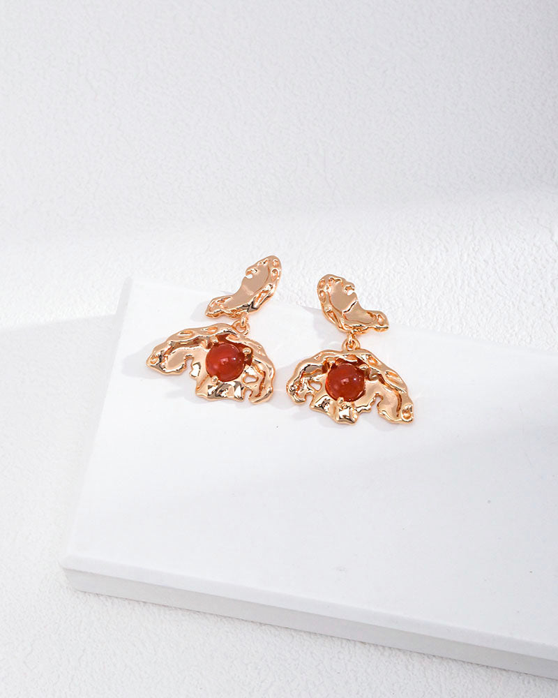 Molten Ember Agate Earrings