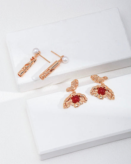 Molten Ember Agate Earrings