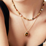 Molten Gemstone Pendant Necklace