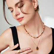 Molten Gemstone Pendant Necklace