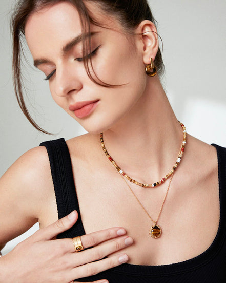 Molten Gemstone Pendant Necklace