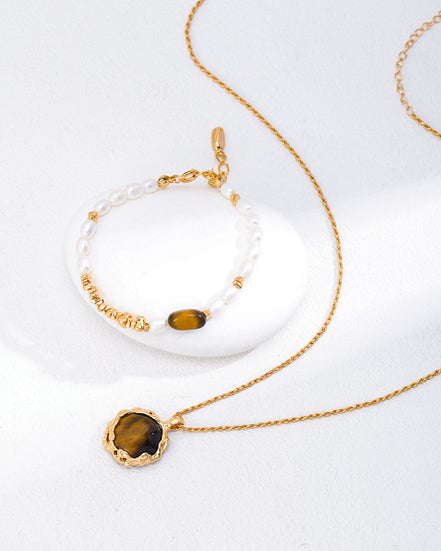 Molten Gemstone Pendant Necklace