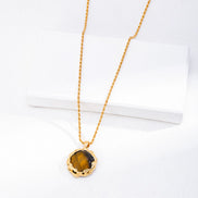 Molten Gemstone Pendant Necklace