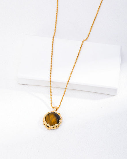Molten Gemstone Pendant Necklace
