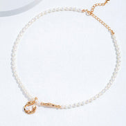 Molten Pendant Pearl Necklace