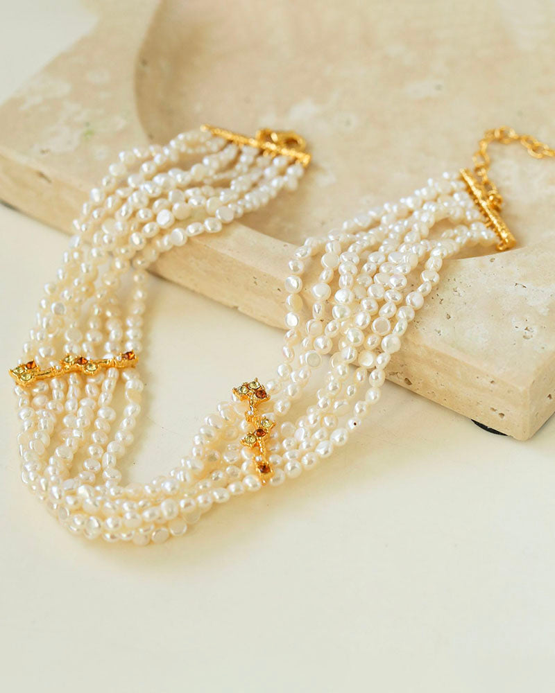 Multilayer Pearl Choker