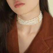 Multilayer Pearl Choker