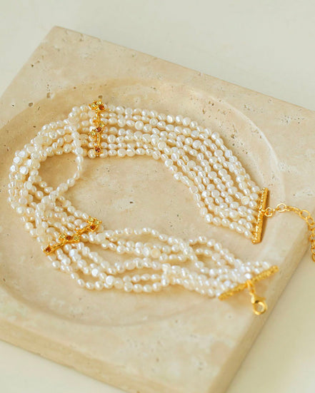 Multilayer Pearl Choker