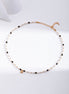 Onyx Beaded Pearl Charm Choker